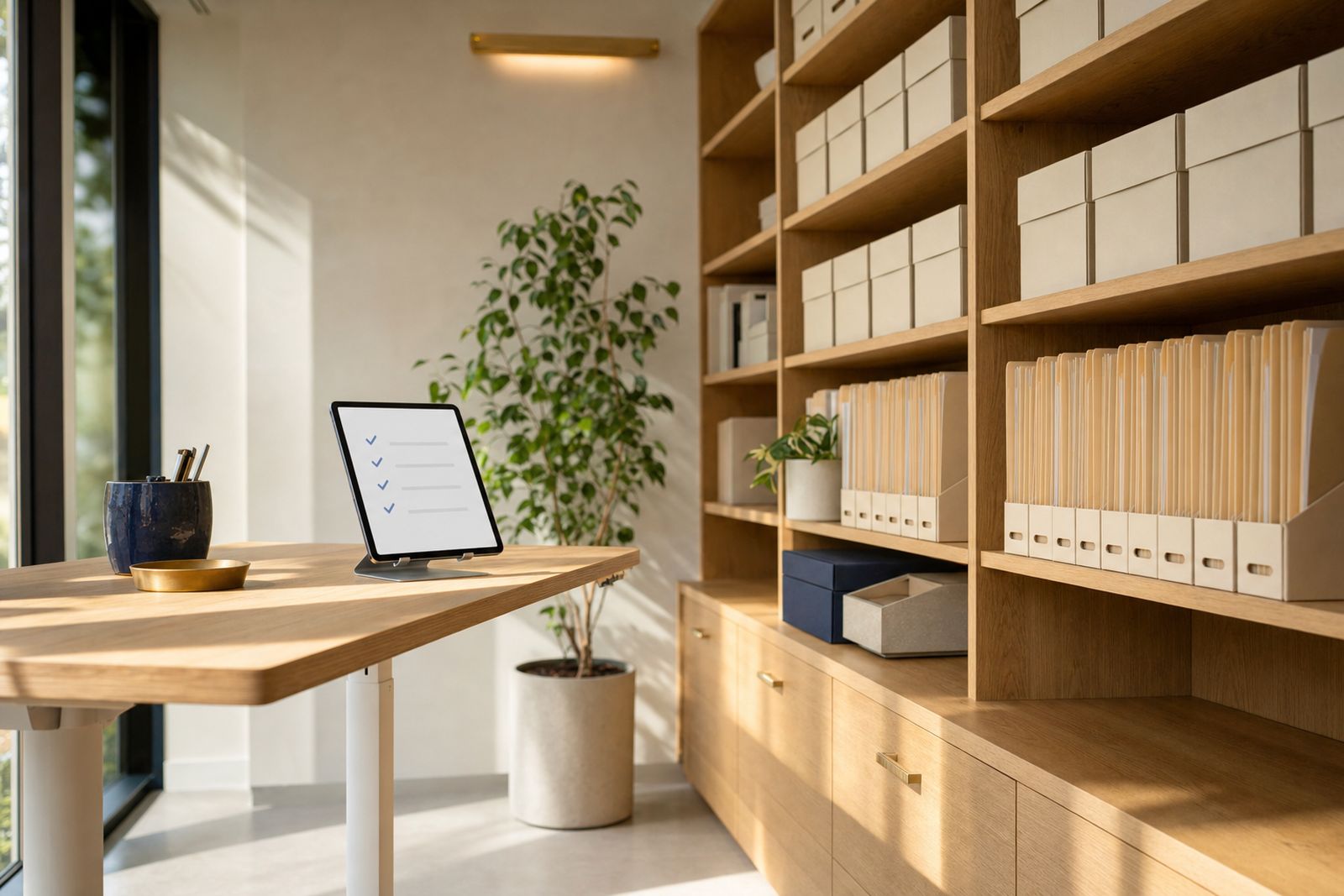Organized records and an approval checklist.
