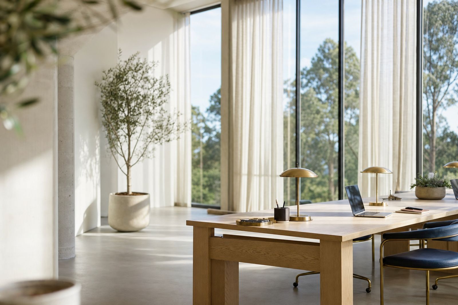 An operations team's bright, modern office.